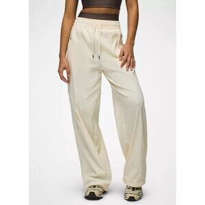 Prana Send Off Pant Women's M Sweet Cream Wide Leg Relaxed Straight High Rise